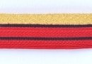 Red black and gold military braid 2.20cm