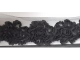Embroidered flower braid