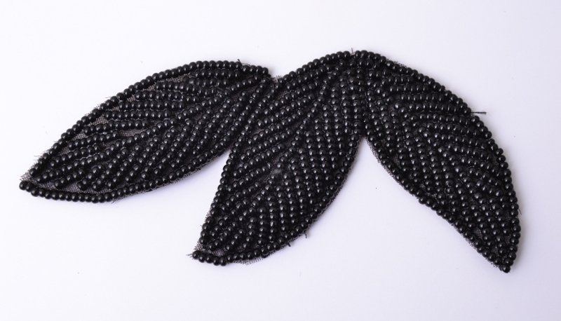 Leathers design black beads