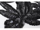 Black flower design beads and spangles