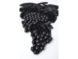 Fig leaf design, black balls, beads and spangles