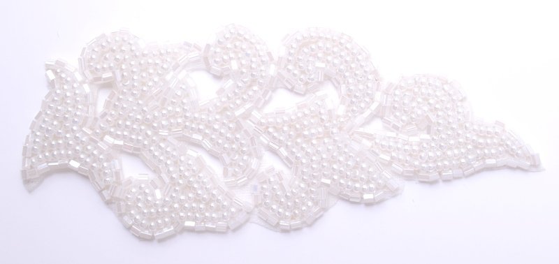 White beads flower design