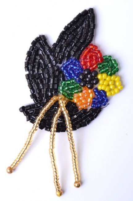 Multi-color flower design, balls and beads