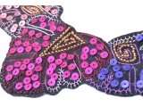 Black design, thread beads and spangles