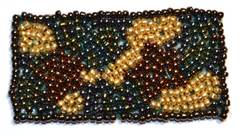 Rectangular design with beads