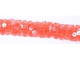 Orange elastic spangles braid