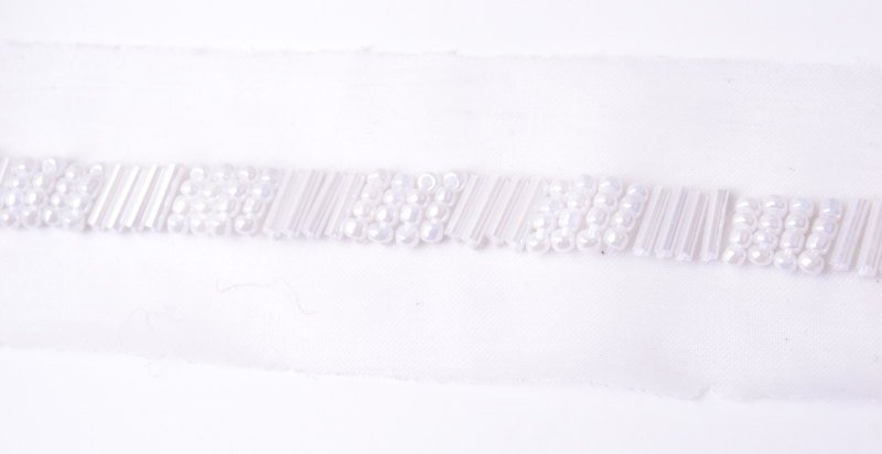 Handmade Beads Braid transparent white