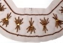 Embroidered neckline with beads