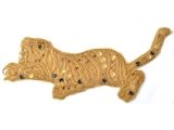 Tiger design, fur beads and spangles