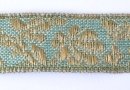 Gold and green braid floral pattern