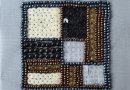 Square design, beads and spangles