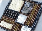 Square design, beads and spangles